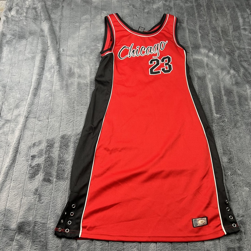 Hardball Classics Tank Dress Womens M Red Chicago 23 Embroidered Jersey